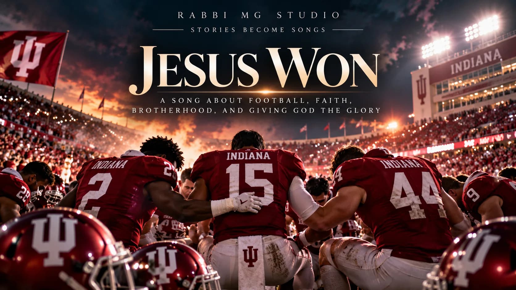 Cover artwork for “Jesus Won,” a faith & testimony custom song